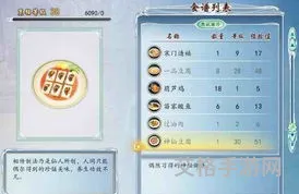 古剑奇谭2食谱攻略(古剑奇谭二菜谱大全)
