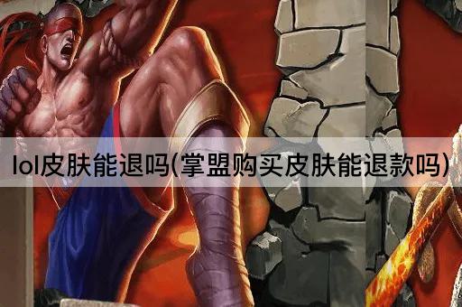 lol皮肤能退吗(掌盟购买皮肤能退款吗)