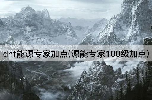 dnf能源专家加点(源能专家100级加点)